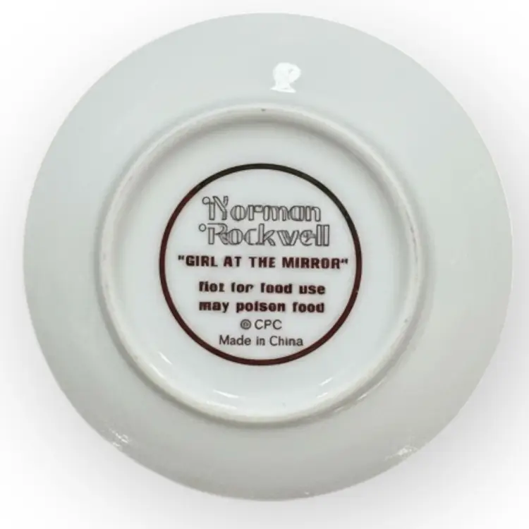 Vintage Norman Rockwell “Girl at the Mirror “ Miniature Plate or Trinket Dish