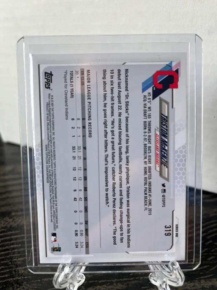 2021 Topps Series 1 Triston McKenzie RC SP - Cleveland Guardians 