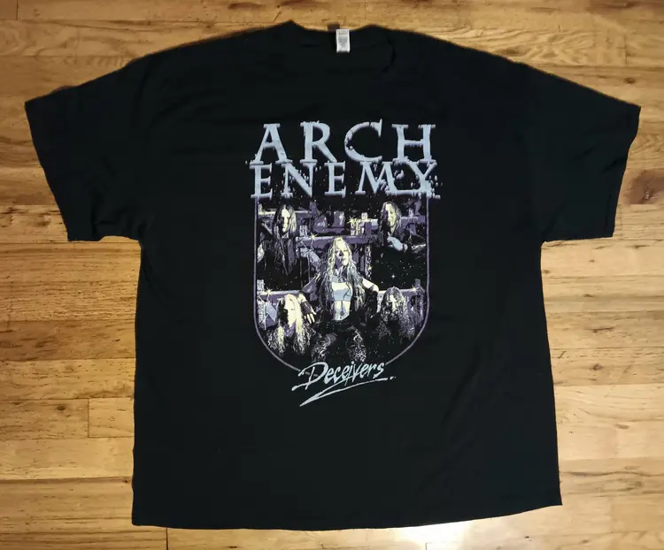 Arch Enemy Deceivers Tour t-shirt concert Swedish Death Metal Iron Maiden