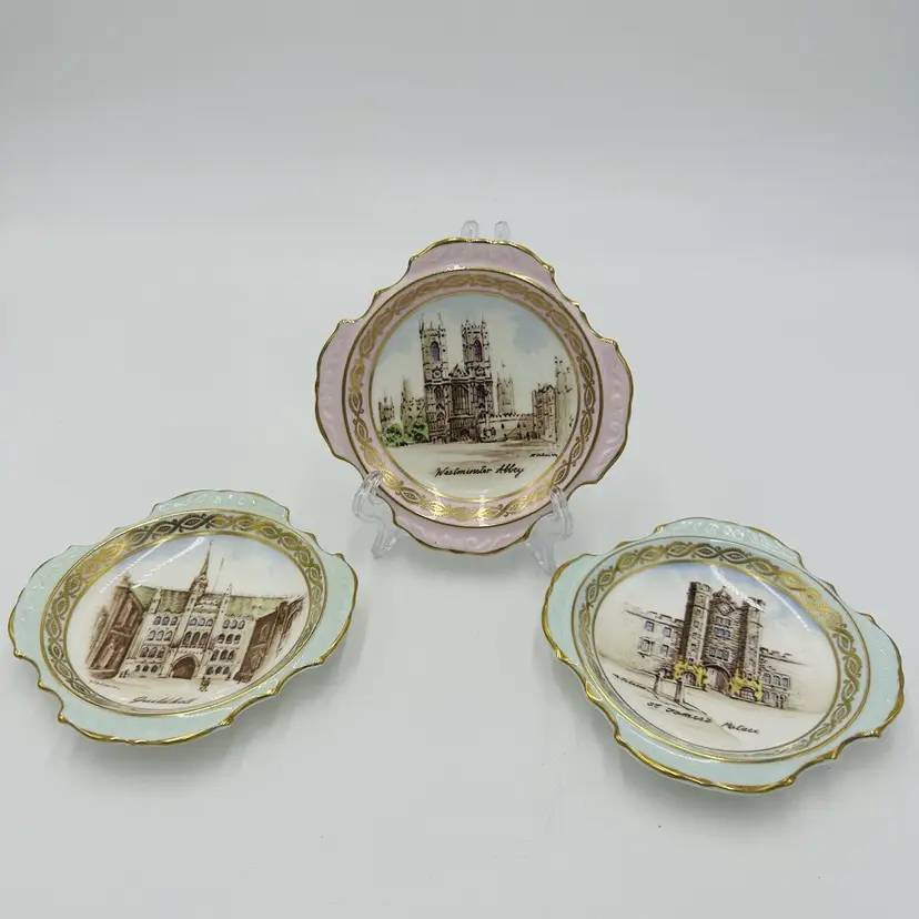 Paragon Small Plates London Pride Festival Of Britain Set Porcelain Bone China