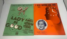Vintage Sheet Music 'I Never Mention Your Name (Oh, No!)' & 'Oh! Lady Be Good'