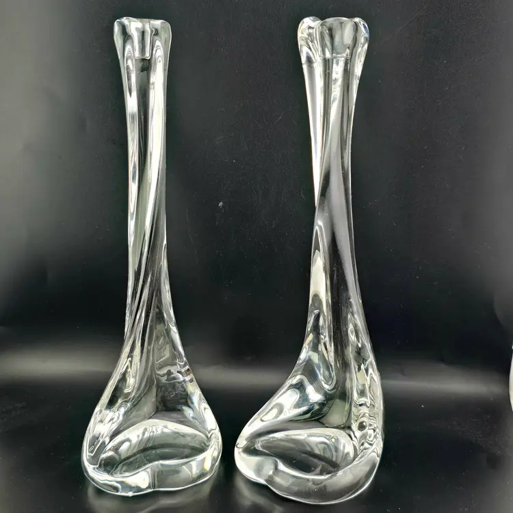 9.25' Vintage Retired Tiffany& CO "Bone" Candle Stick Pair by Elsa Peretti