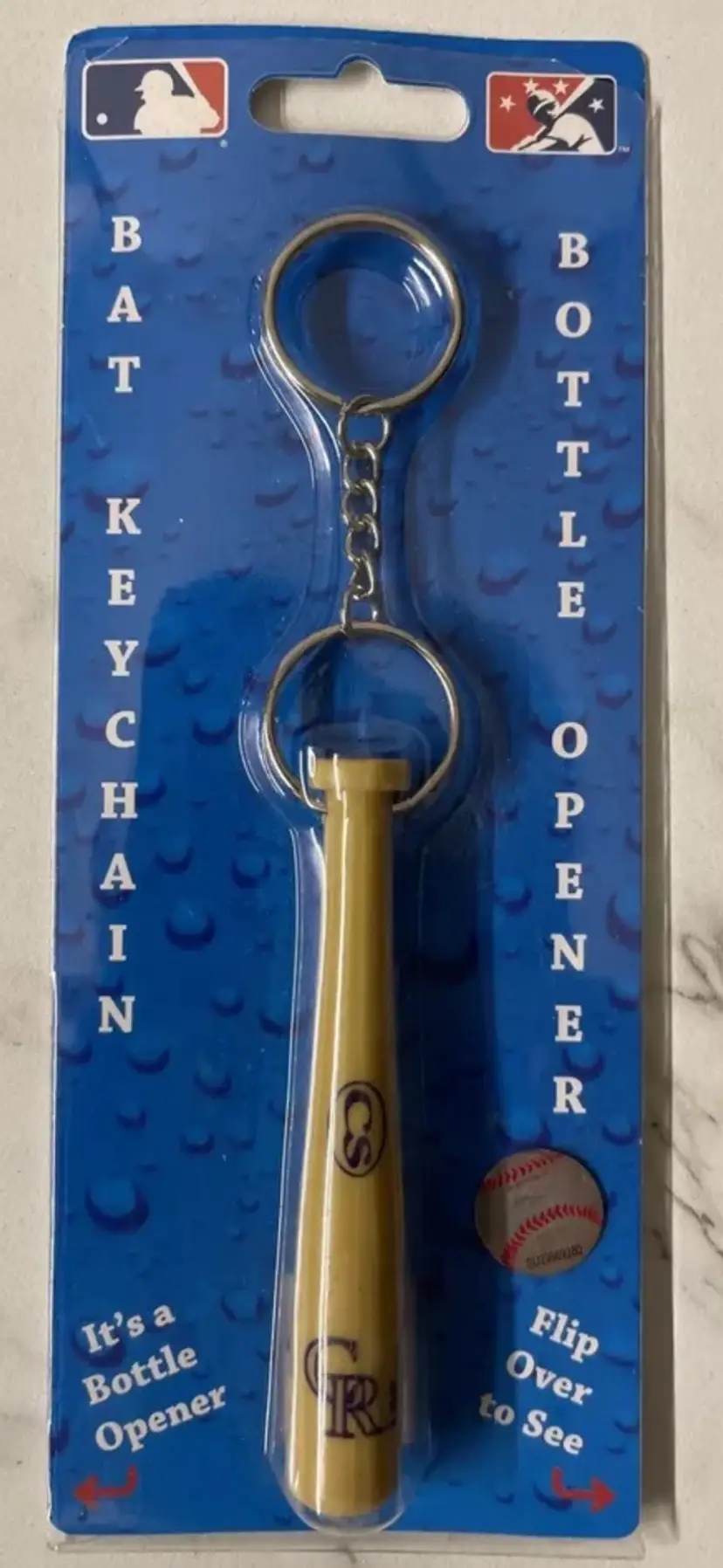 MLB Colorado Rockies - Baseball Bat and Bottle Opener Keychain - NEW