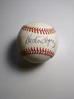 Hector Lopez Autographed Baseball Rawlings American League Official Ball