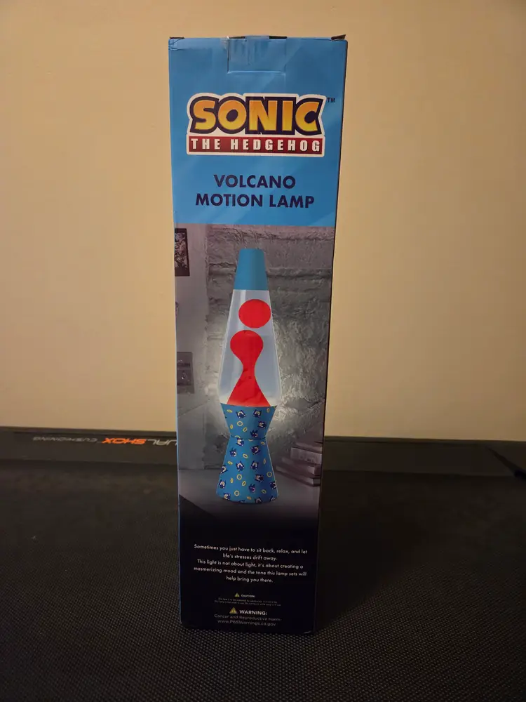 Sonic The Hedgehog 16" Motion Lava Lamp, Red Lava With Blue Liquid
