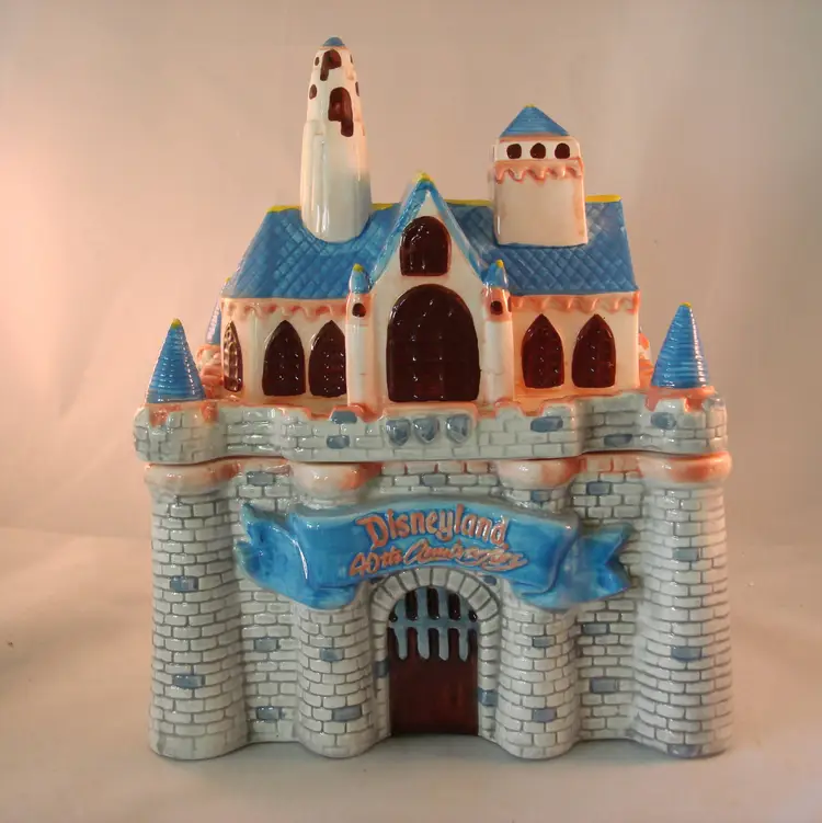 Disneyland Sleeping Beauty Castle Ceramic Cookie Jar - 40th Anniv. Ltd. Ed. NIB