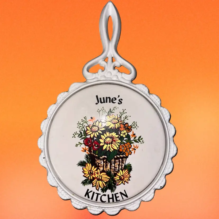 Mid State Hot Plate Trivet Wrought Iron & Ceramic - June’s Kitchen Kitchen