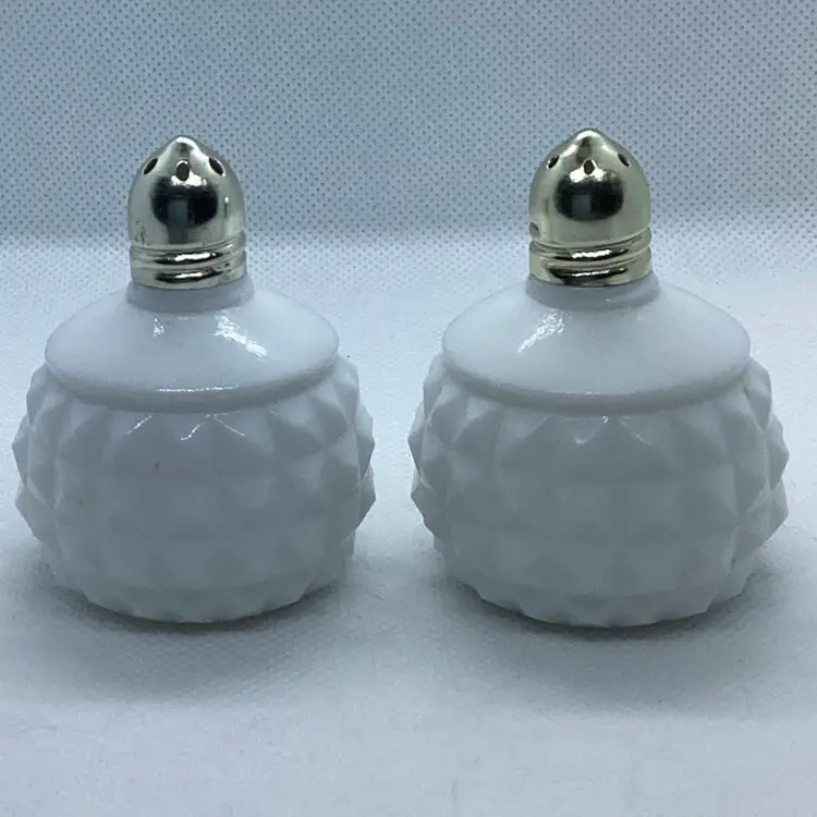 Vintage White Hobnail Salt & Pepper Shakers