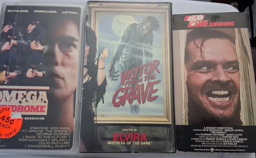 Vintage Horror VHS Lot ~ Visitor from the Grave, The Shining, Omega Syndrome