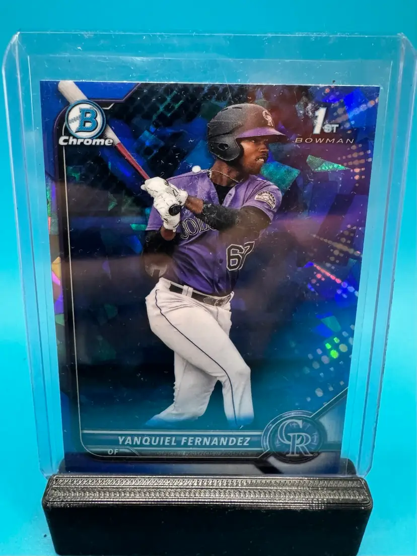 Yanquiel Fernandez 1st Bowman Sapphire Colorado Rockies