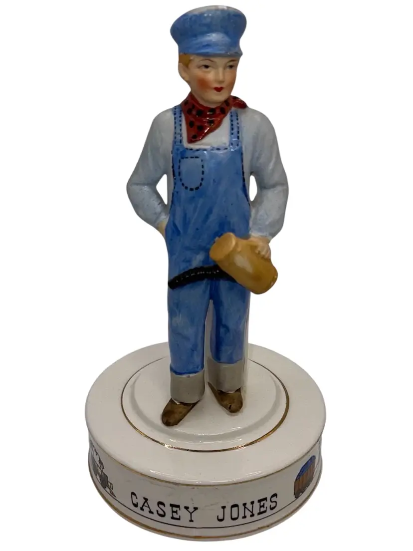Railroad Casey Jones Vintage Schmid Musical Figurine Very Good Condition Rare