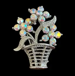 Floral Basket Brooch