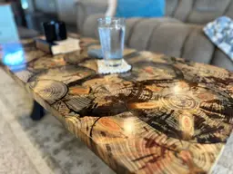 Puzzled Pine Epoxy Coffee Table
