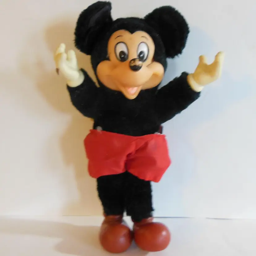 Vintage Mickey Mouse Vinyl 8 Plush Doll, Walt Disney Applause for WDP