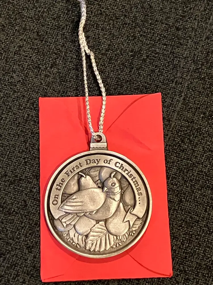 12 Days Of Christmas Solid Pewter Collector Ornaments (from Graybar)