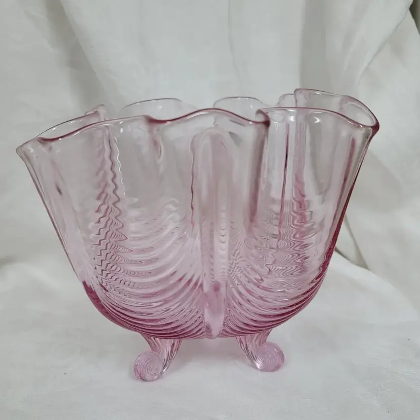 Fenton Rose Empress Drapery Vase