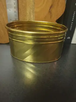 Oval Brass Planter