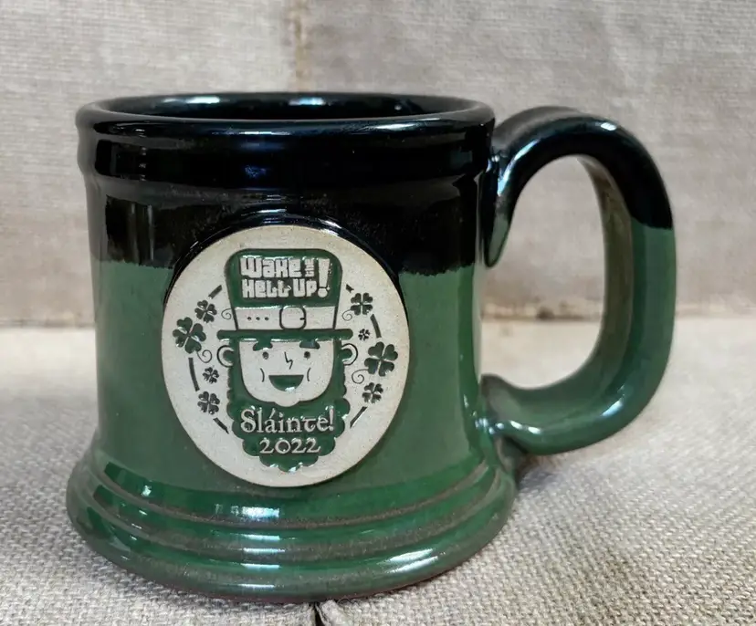 Sunset Hill Utica Coffee Mug Cup Green St Patricks Day Leprechaun 369 Of 400