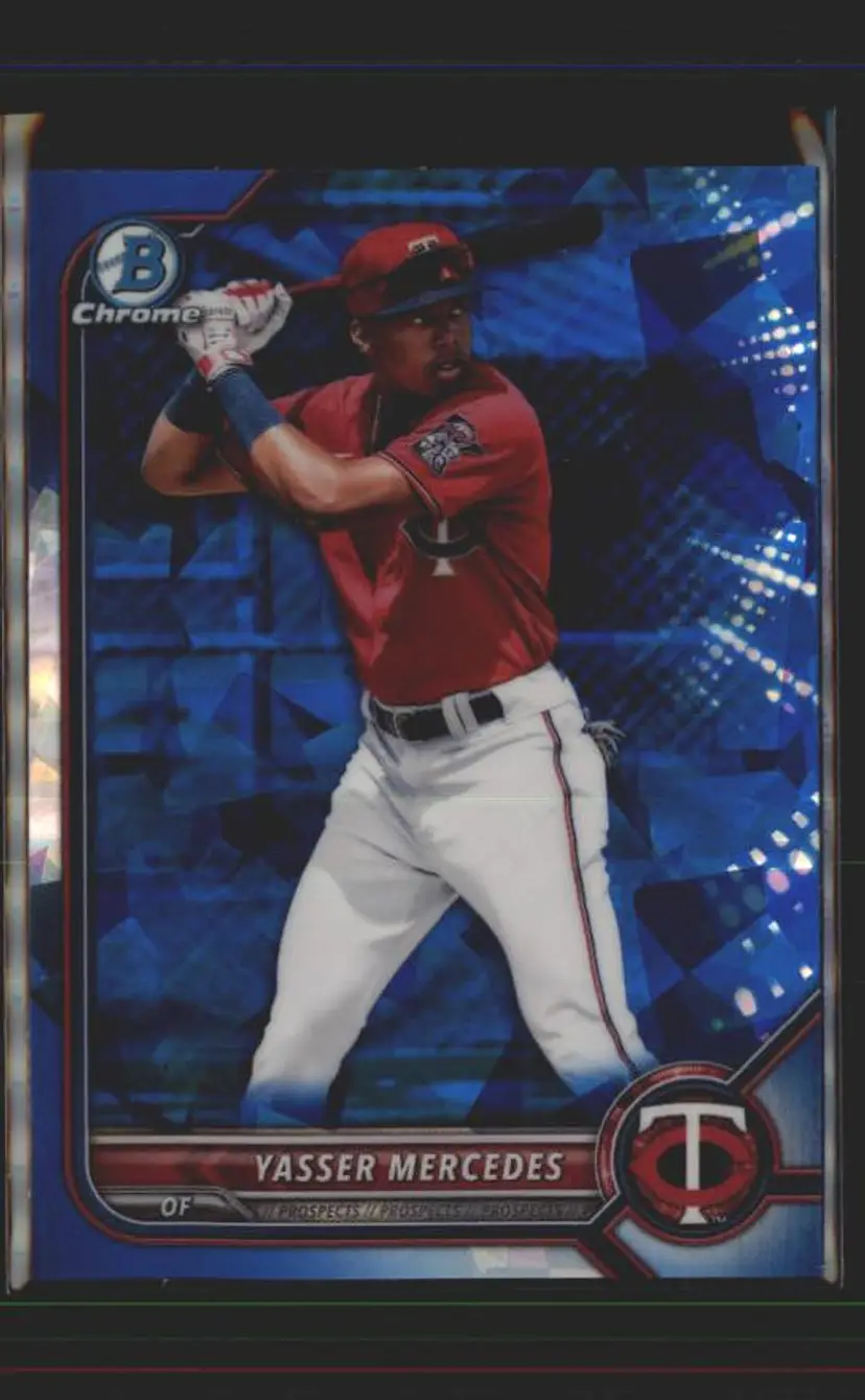 2022 Bowman Draft Sapphire Edition #BDC-11 Yasser Mercedes - (137) - Minnesota Twins