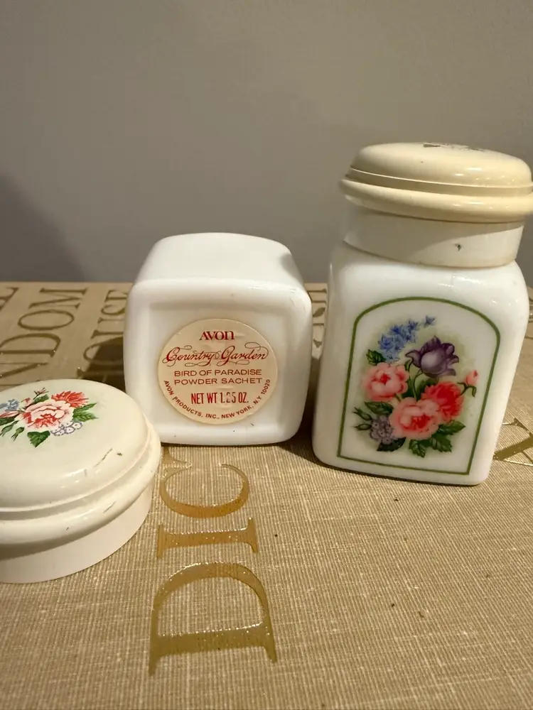 Avon Country Garden Jars, Set of 2