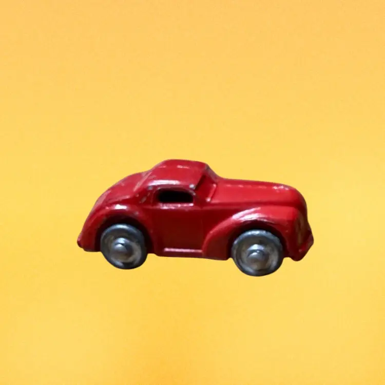 1950’s Barclay Red Coupe Sedan 1.5” Miniature Metal Toy Car