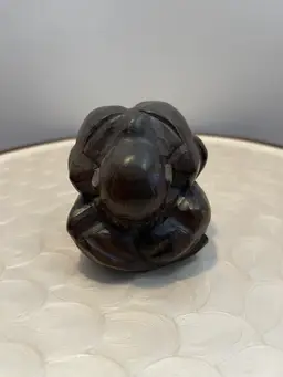 Hand Carved Weeping Buddha Hardwood