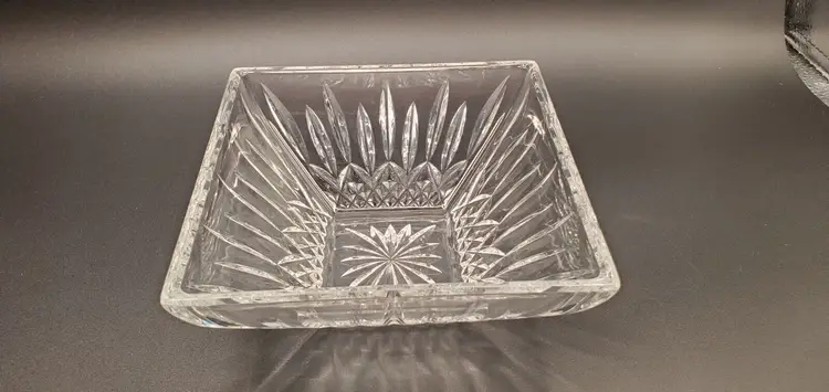 Waterford Clarion Pattern Crystal Square Bowl 6" Clear Candy Dish Stamped