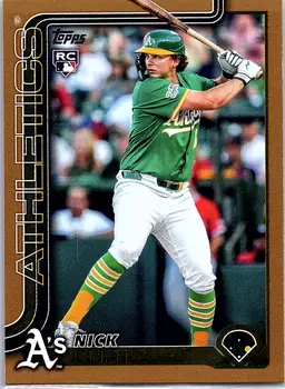 2025 Topps Update Nick Kurtz RC #US201 Gold Border Rookie #/2025 Athletics ROY