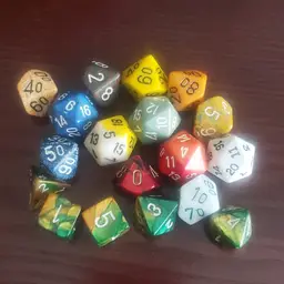 18 Dice Assorted Lot Polyhedral Dice for DND RPG MTG Table Game. Pre-owned.