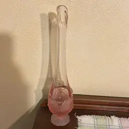 Viking Pink Cabbage Rose 13” Swung Vase