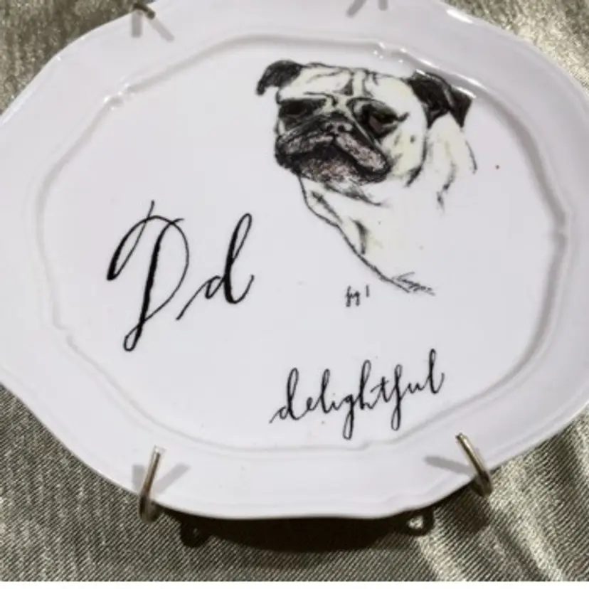 Pug Plate Wall Hanging