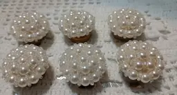 Button Covers 6 Pearl Button Covers