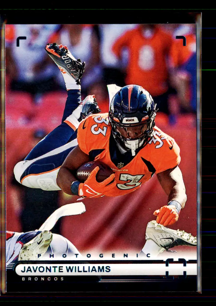 Javonte Williams 2022 Panini Chronicles Photogenic Teal - (113) - Denver Broncos