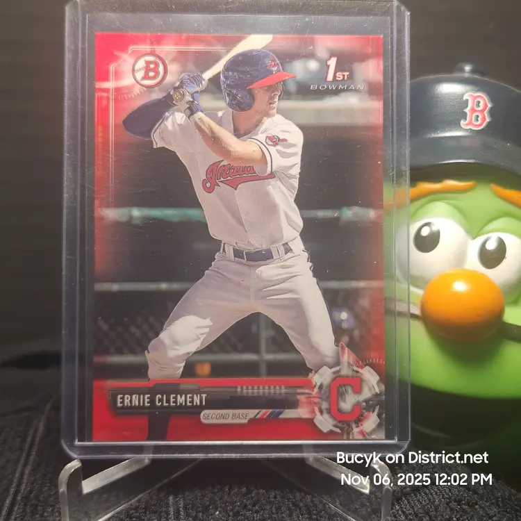 2017 Bowman Draft Red Paper - Ernie Clement Cleveland Guardians 3/5