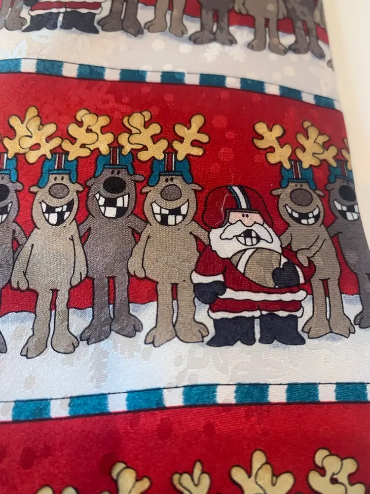 Football Santa Christmas Tie