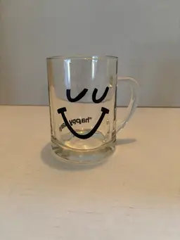 Vintage Gettleman Brewery "Happy Days" Clear Glass Mug from Milwaukee WI