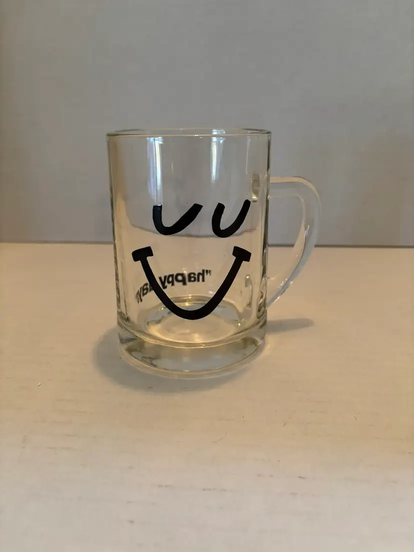 Vintage Gettleman Brewery "Happy Days" Clear Glass Mug from Milwaukee WI