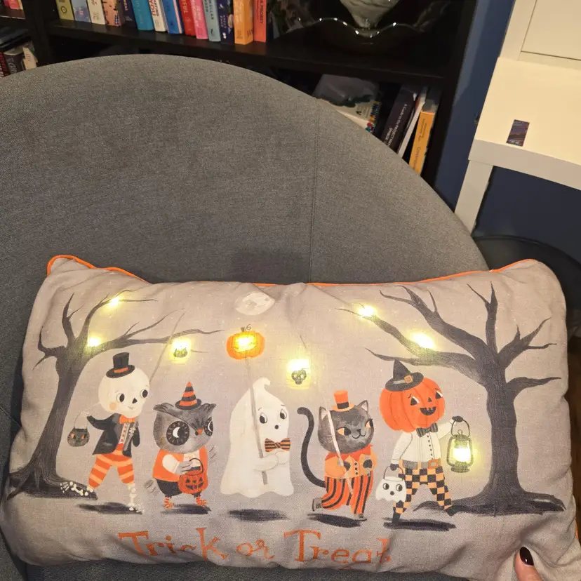 Trick or Treat light up pillow Cynthia Rowley