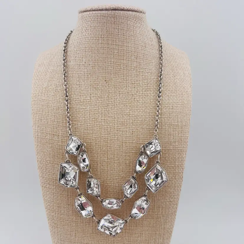 Touchstone Crystal Crystallized By Swarovski Silvertone Necklace