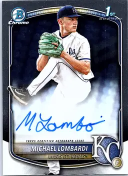 2025 Bowman Draft Michael Lombardi #CPA-ML Chrome Prospect Autographs Royals