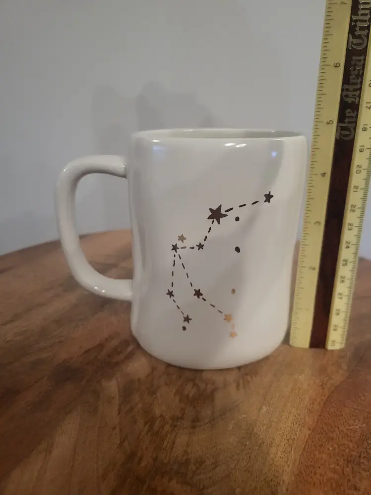 Rae Dunn Artisan Collection AQUARIUS Zodiac Mug 16 Ounces