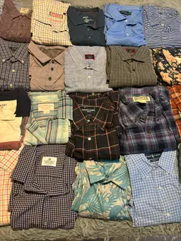 Lot of 20 Shirts: Mizzen Main, Polo Ralph Lauren, Untuckit, Filson, Faherty etc