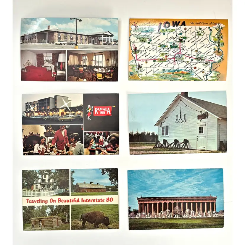 Buffalo Bill  Nashville Iowa Postcards Lot 6 Unused Retro Vacation Vintage 1970s