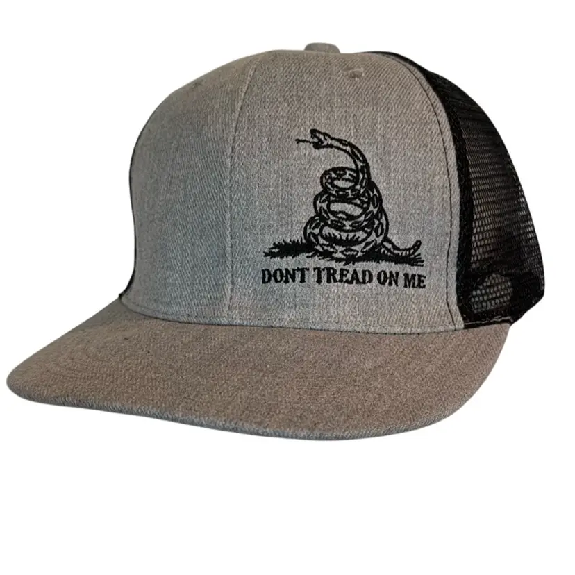 Flat Bill Embroidered Don't Tread on Me Hat