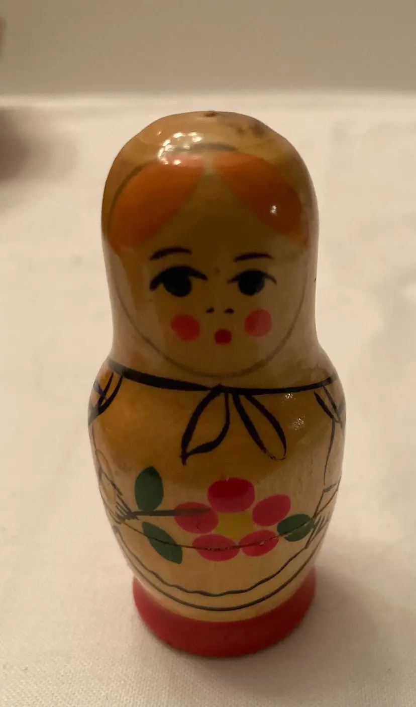 Vintage Russian Matryoshka Nesting Dolls-2 Piece
