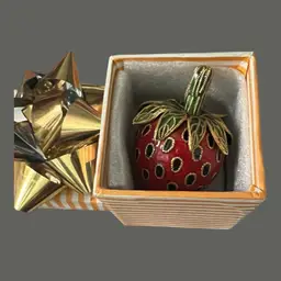 Cloisonné Strawberry In Gift Box