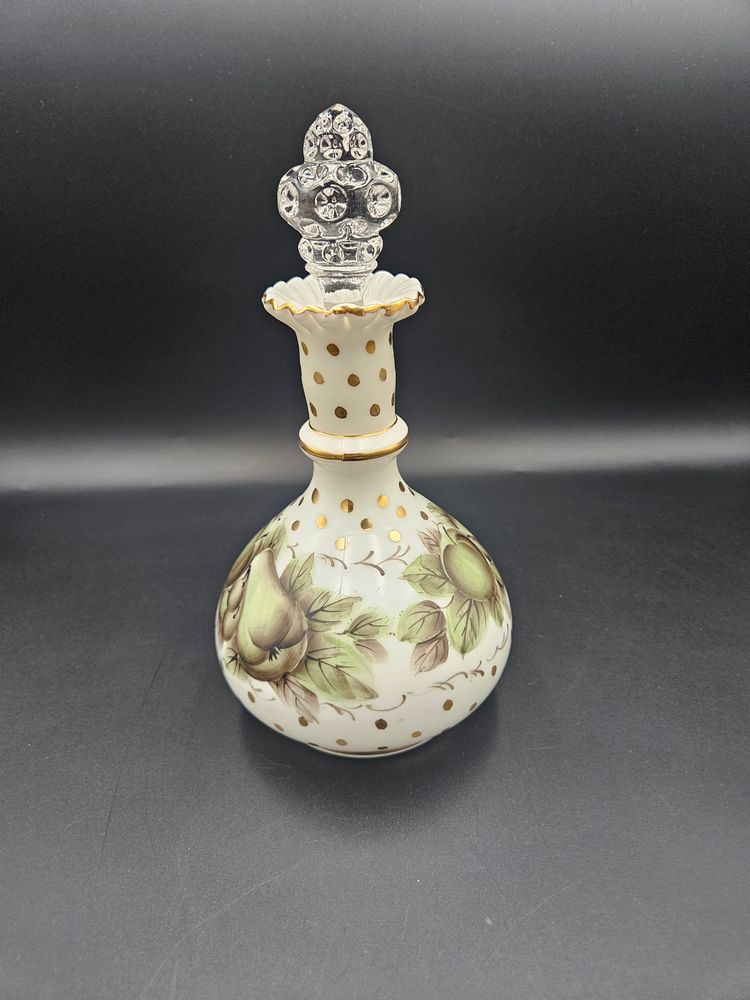 Fenton Pears and Apples Cologne Bottle with Stopper #2