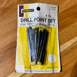 Scarce Antique Stanley Yankee 04-069 Push Drill Points 8pc Set NOS Bits NIP