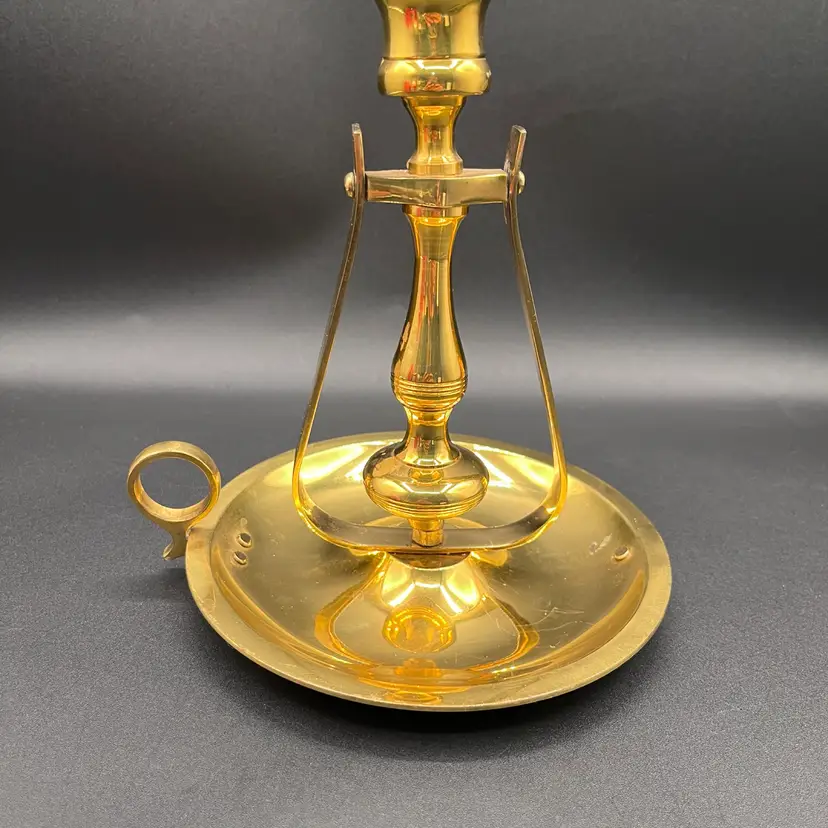 #09 Baldwin Brass Gimble Nautical Swinging Chamberstick Holder & Hanging Wall Decor 7.5”🕯️