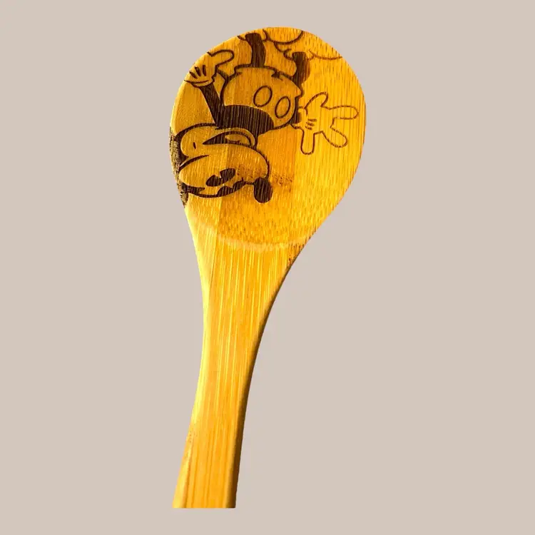 Disney Parks Mickey Mouse Bamboo Wood Spoon Set Of 3 NWT
